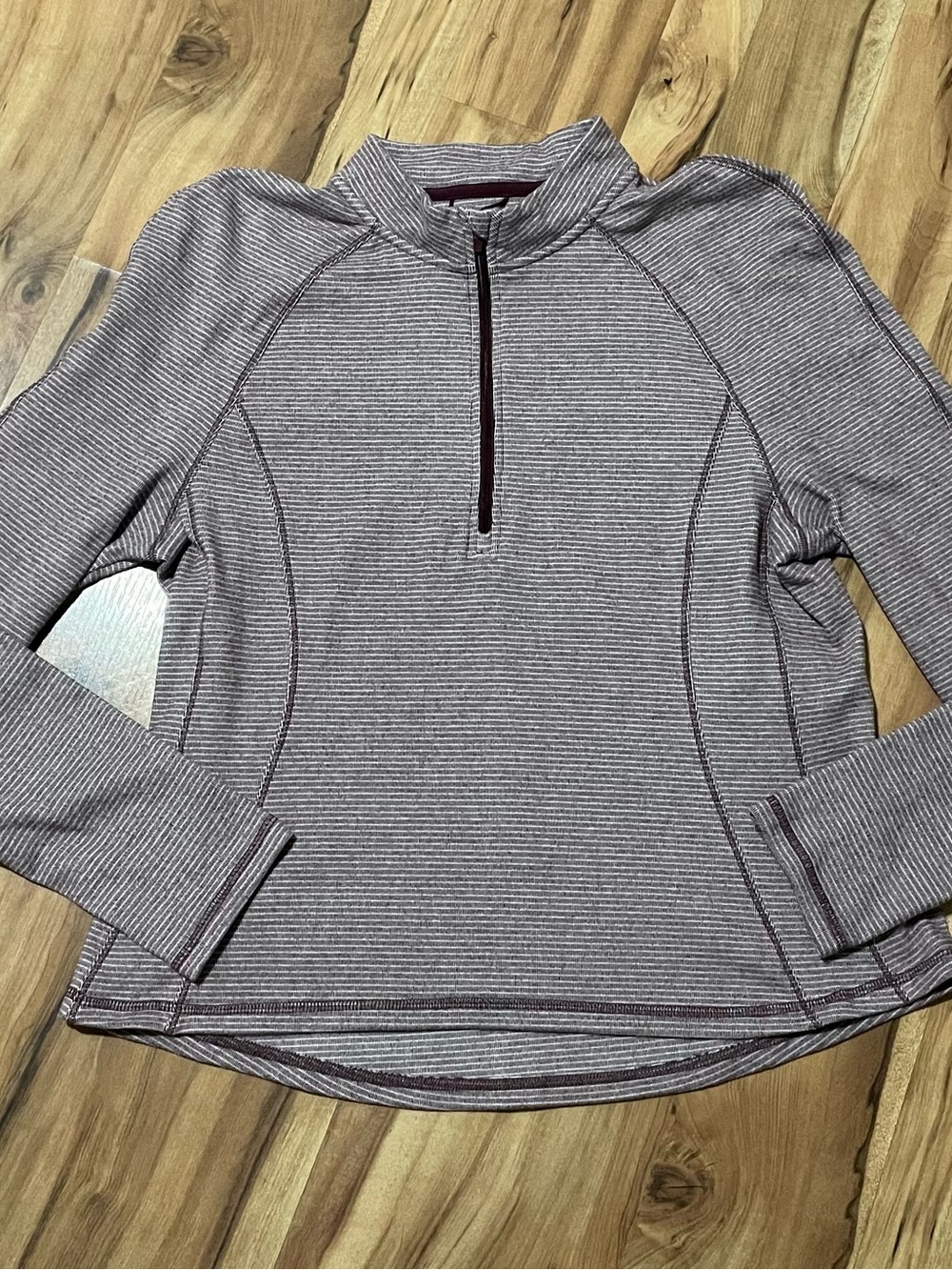 Avalanche Women's Striped 1/4 Zip Pullover Performance Top Size XL